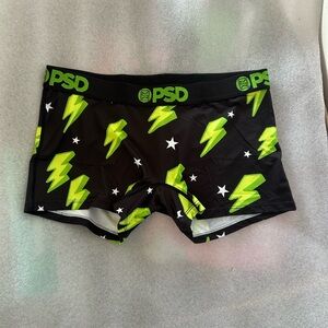 PSD Black and Neon Green Boxer Briefs Large NEW